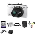 Olympus XZ-1 10MP White Digital Camera 16GB Bundle