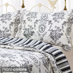 ( ._.) French Medallion 3-piece Quilt Set and Optional Sham Separates