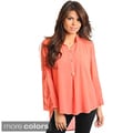 Stanzino Women's High-low Chiffon Top