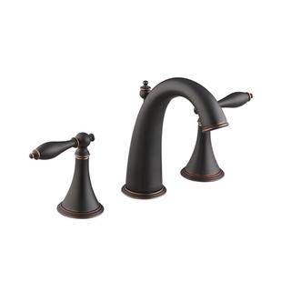 Finial Traditional Widespread Lavatory Faucet with Lever Handles