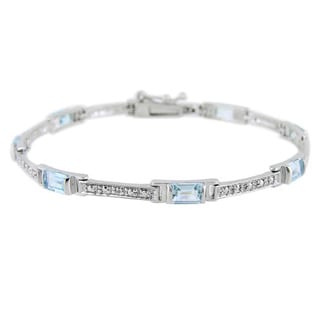 Glitzy Rocks Diamond Accent and Gemstone Bracelet