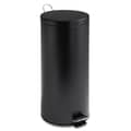 Honey-Can-Do Matte Black 30-liter Round Step Trash Can with Bucket