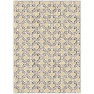 'Penelope' Diamond Cream Rug (7'6 x 10'6)