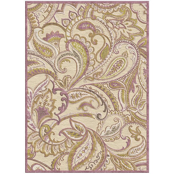 Grand Bazaar Diamond 'Lana' Paisley Cream Rug (7'6 x 10'6) Overstock