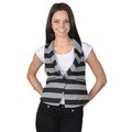 Journee Collection Women's Striped Collared Vest