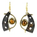 Handcrafted Golden Tiger Eye Domino Earrings (South Africa)