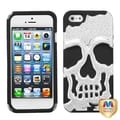 BasAcc Silver/ Black Skullcap Hybrid Case for Apple iPhone 5