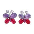 Sterling Silver 'Exotic Butterfly' Amethyst Earrings (Thailand)