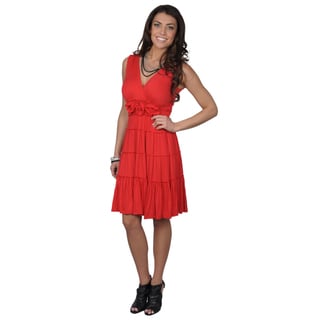Sangria Women's Tiered Sleeveless Dress