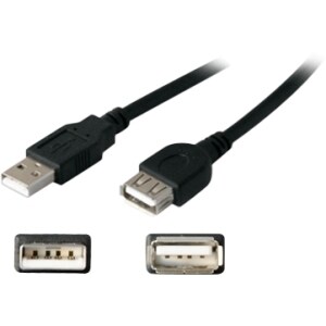 AddOn 3.05m (10.00ft) USB 2.0 (A) Male to Female Black Extension Cabl