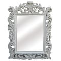 Antique White Traditional Rectangular 32 inch Portrait Wall Mirror
