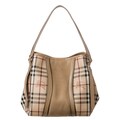 Burberry Small Haymarket Metallic Detail Tote