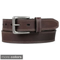 Timberland Men's Topstitched Genuine Leather Belt