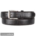 Boston Traveler Men's Croc Print Leather Belt