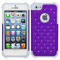 BasAcc Purple/ Solid White Lattice Case For Apple iPhone 5