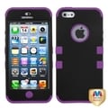 BasAcc Black/ Purple Rubber Case for Apple iPhone 5