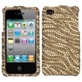 BasAcc Tiger Skin Camel/ Brown Diamante Case for Apple iPhone 4S/ 4