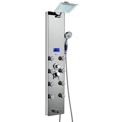 Best Shopping Blue Ocean 52-inch Aluminum Shower Panel Tower with Rainfall Shower Head