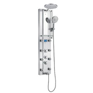 (>_<)  Blue Ocean 52-inch Stainless Steel Thermostatic Shower Panel Tower