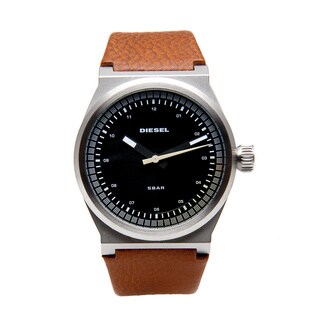 Diesel Men's Brown Leather Band Dress Watch