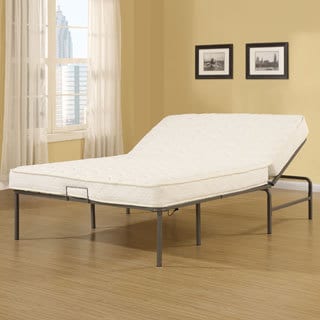 (_ _ ) Recline-a-Bed Adjustable Remote Control Metal Frame and Queen-size Mattress Set