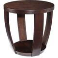 Sotto Sienna Wood Round Open End Table