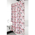 Deluxe Leaves Print Shower Curtain with Matching Hooks