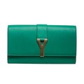 Saint Laurent Green Y-clutch