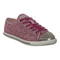 Miu Miu Women's Glitter Studded Toe Sneakers