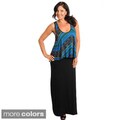 Stanzino Women's Tribal Print Layered Maxi Dress