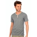 191 Unlimited Men's Striped Henley Tee