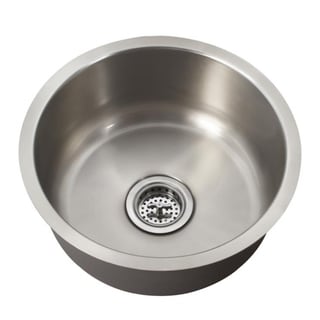 Schon Undermount 18-Gauge Stainless Steel Single Bowl Round Bar Sink