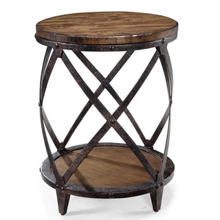 'Pinebrook' Natural Pine Round End Table