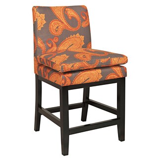 angelo:HOME Marnie Desert Sunset Brown Paisley Upholstered 24-inch Bar Stool
