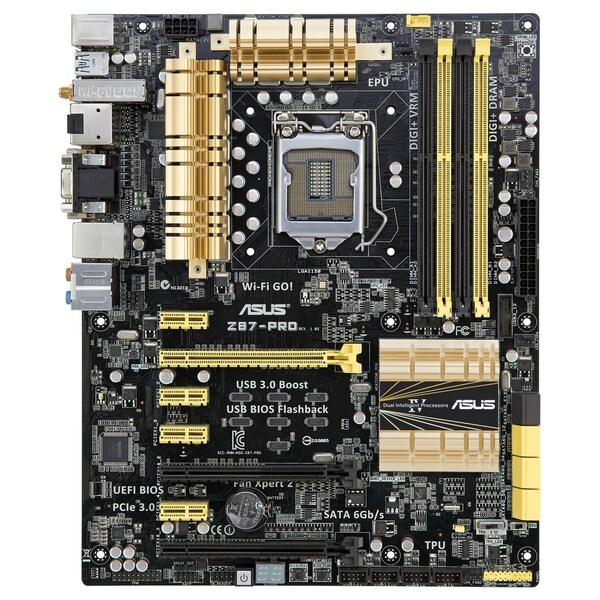 Asus Z87-PRO Desktop Motherboard - Intel Z87 Express Chipset - Socket