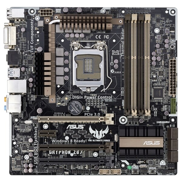 TUF GRYPHON Z87 Desktop Motherboard - Intel Z87 Express Chipset - Soc