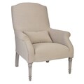'William' Grey-beige Salon Arm Chairs (Set of 2)
