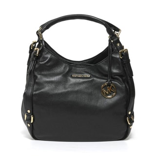 Michael Kors 'Bedford' Black Leather Shoulder Tote Bag