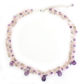 Amethyst and Quartz 'Lavish Lilac Lanna' Necklace (Thailand)