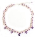 Amethyst and Quartz 'Lavish Lilac Lanna' Necklace (Thailand)