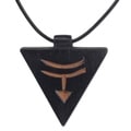 Handcrafted Men's Teakwood Leather 'Ashanti Soul' Necklace (Ghana)