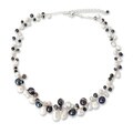 Handcrafted Pearl 'Monochrome Harmony' Necklace (3-8 mm) (Thailand)
