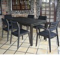 Sunqueen Espresso Brown Cobra Wood 7-piece Patio Set