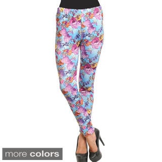 Stanzino Women's One Size Floral Leggings-Image