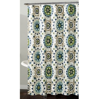 'Cynthia' Floral Swirl Shower Curtain
