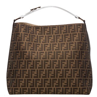 Fendi Zucca Jacquard Hobo Bag