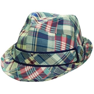 Tommy Bahama Men's Plaid Patch Madras Fedora