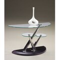 Modesto Metal and Glass Half Moon Sofa Table