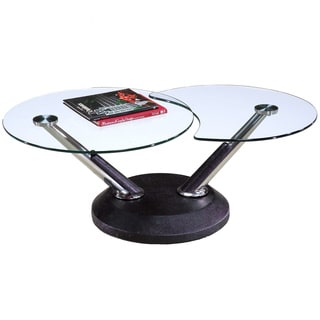 Modesto Metal and Glass Swivel Cocktail Table