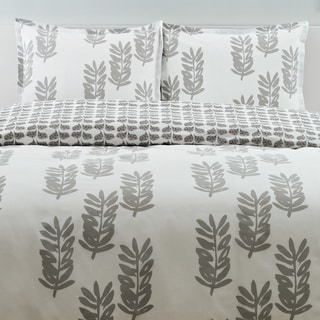 City Scene Paloma Leaf Cotton 3-piece Reversible Comforter Set